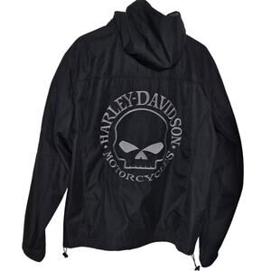 MENS WILLIE G SKULL WATERREPELENT SOFTSHELL HARLEY DAVIDSON JACKET BLACK XL